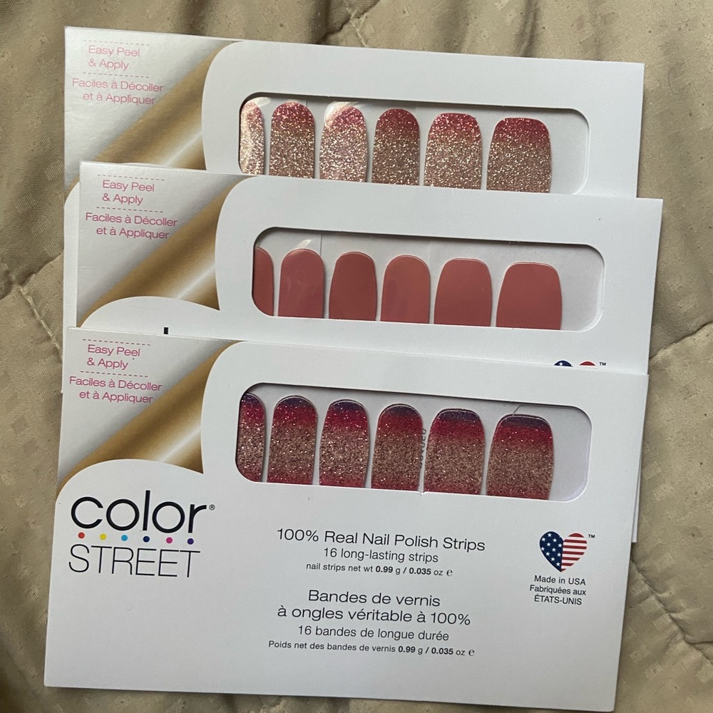 Color street nails pink bundle